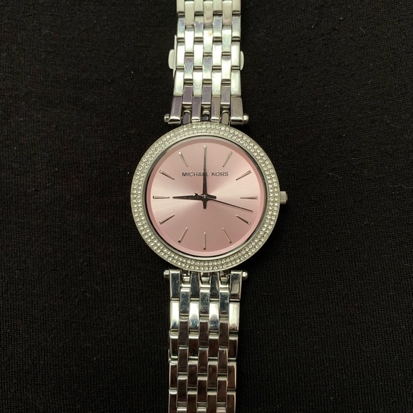 Michael Kors Accessories - Michael Kors Silver & Pink Stainless Steel Watch